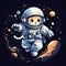 astronaut cartoon cat