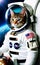 Astronaut Cat Traveling in the Space