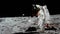 Astronaut Dancing on the moon. Astronaut in outer space celebrating good luck. Seamless loop. Elements of this video