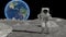 Astronaut Dancing on the moon. Elements of this video furnished by NASA. Astronaut in outer space celebrating good luck