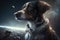 Astronaut dog portrait, futuristic concept - Generative AI