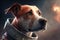 Astronaut dog portrait, futuristic concept - Generative AI