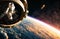 An astronaut escapes from Earth\\\'s orbit
