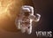 Astronaut exploring space in Venus orbit. Elements