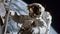 Astronaut fixes spaceship glitch during extravehicular repair