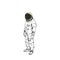 Astronaut full body, realistic vector drawing