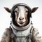 Astronaut Goat: Realistic Hyper-detailed Rendering Of A 3d Model