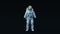 Astronaut with Gold Visor and White Spacesuit with Neutral Light Blue Diffused lighting