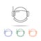 astronaut helmet icon. Element of a space multi colored icon for mobile concept and web apps. Thin line icon for website design an