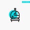 Astronaut, Helmet, Space turquoise highlight circle point Vector icon