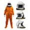 Astronaut with helmets isolated on a white background