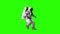 Astronaut jumping on Green Screen.