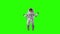 Astronaut jumping on Green Screen.