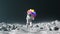 Astronaut Jumping on the Moon with Colorful Balloons, Beautiful Conceptual 3D Animation, 4K 3840x2160