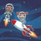 Astronaut kids cartoon