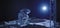 Astronaut kneeling on the Moon