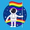 Astronaut with LGBT Flag: Embracing Diversity in Space