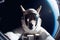 astronaut llama selfie in open space, Generative AI