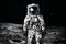 astronaut on the moon black and white art, neural network generated image
