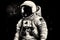 astronaut on the moon black and white art, neural network generated image