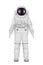 Astronaut realistic. Space travelers professional costume cosmos exploring universe in rocket decent vector astronaut