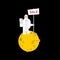 Astronaut and sale banner moon. Cosmonaut seller. spaceman Vector illustration