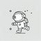 Astronaut in Space: A Charming Drawing of Cosmic Exploration and Discovery