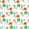 Astronaut space landing planets spaceship seamless pattern background future exploration space ship cosmonaut rocket