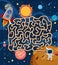 Astronaut in Space Maze Puzzle Game