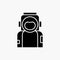 astronaut, space, spaceman, helmet, suit Glyph Icon. Vector isolated illustration
