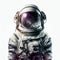 Astronaut in spacesuit isolated. Generative AI