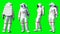 Astronaut stay idle . Green screen. 3d rendering.