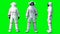 Astronaut stay idle . Green screen. 3d rendering.