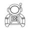 astronaut suit helmet space outline