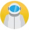 Astronaut Vector Illustration Icon which can Easily Modify or Edit