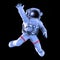 Astronaut waving, 3d render