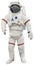 Astronauts suit isolated white