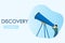 Astronomer looking through telescope. Concepts for website and applications