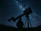 Astronomers and astrophysicists using powerful telescopes to explore the mysteries of the night sky. AI Generated