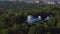 astronomical observatory in Berlin city. Fabulous aerial top view flight drone