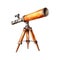 Astronomical Telescope Set Up on Tripod