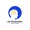 Astronomy academy logo vector design