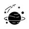 Astronomy black glyph icon