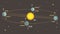 Astronomy lesson: the seasons on Earth vector