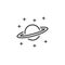 Astronomy line icon, saturn planet outline vector logo, linear