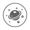 Astronomy, planet, ring, science, space icon. Gray vector sketch.