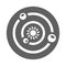 Astronomy, planet, science, solar, space, sun icon. Gray vector sketch.