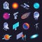 Astrophysics Isometric Icons