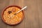 Asturian bean stew in a clay pot.