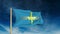 Asturias flag slider style with title. Waving in